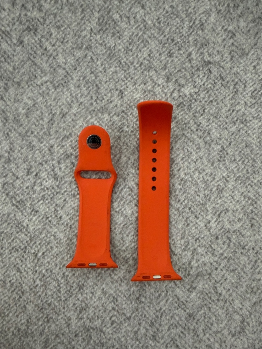 Hermes Orange Silicone Watch Band